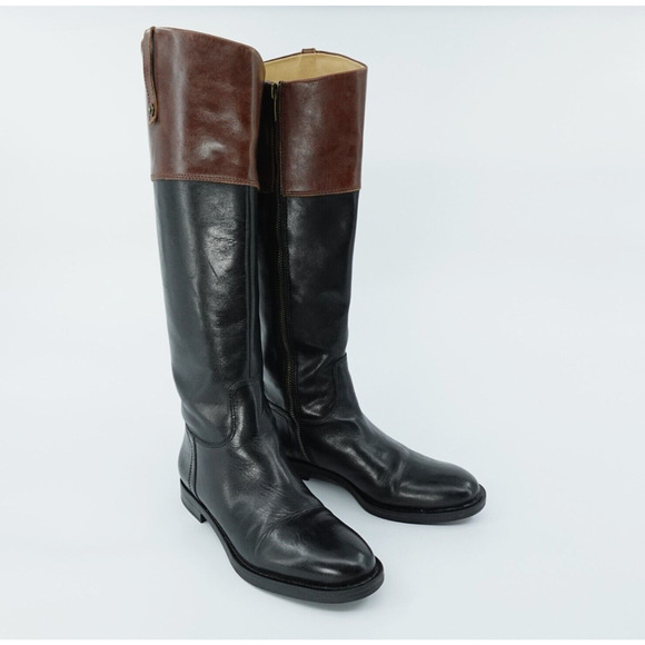 Enzo Angiolini Riding Boots Women 5.5 Black Leather Equestrian Dressage Timeless - Picture 1 of 16